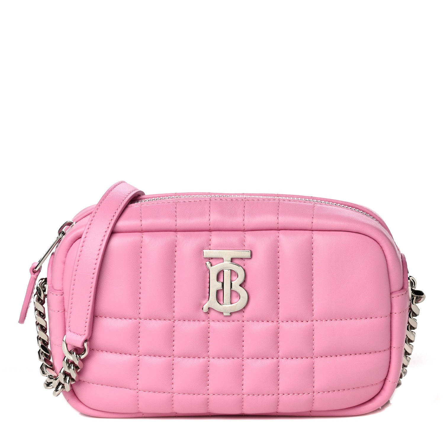 Burberry Lambskin Quilted Mini Lola Camera Bag Primrose Pink 1 of 9