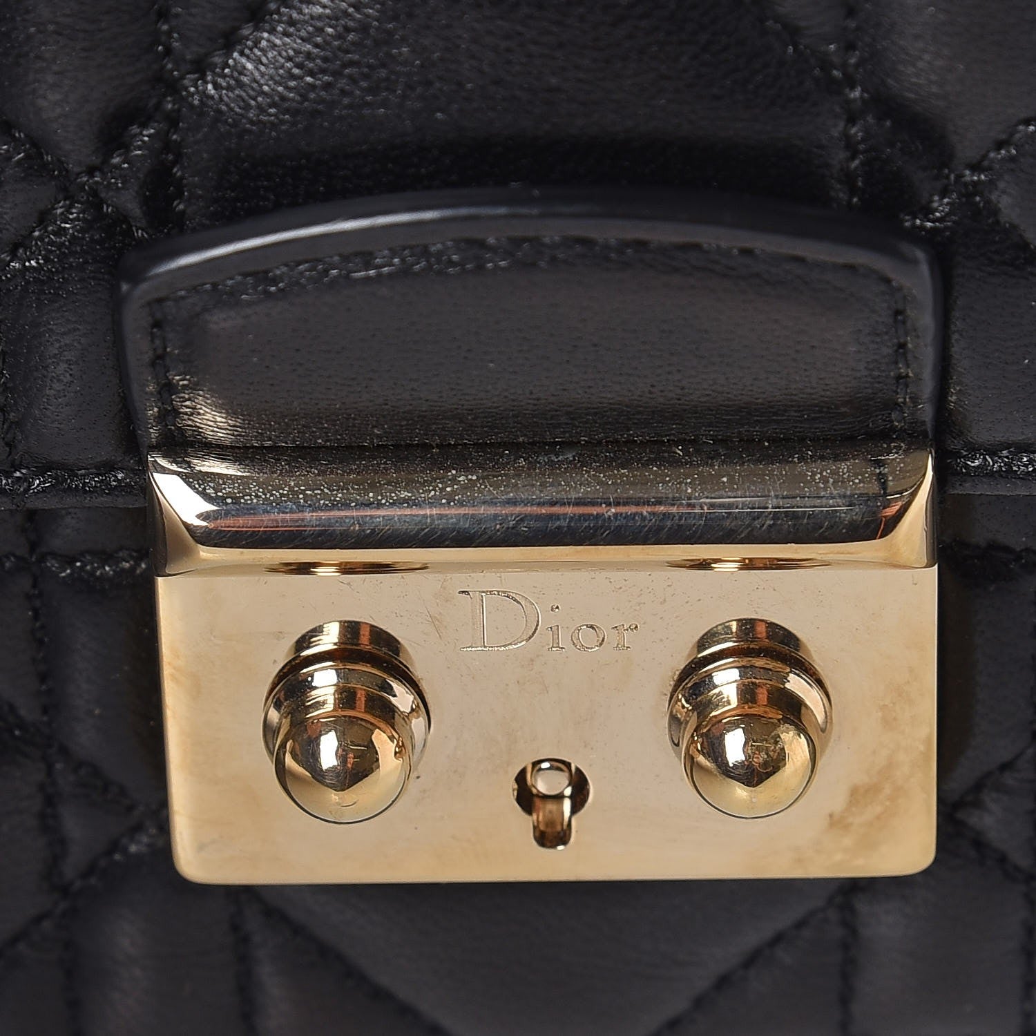 Christian Dior Lambskin Cannage Miss Dior Promenade Pouch Black 7 of 8