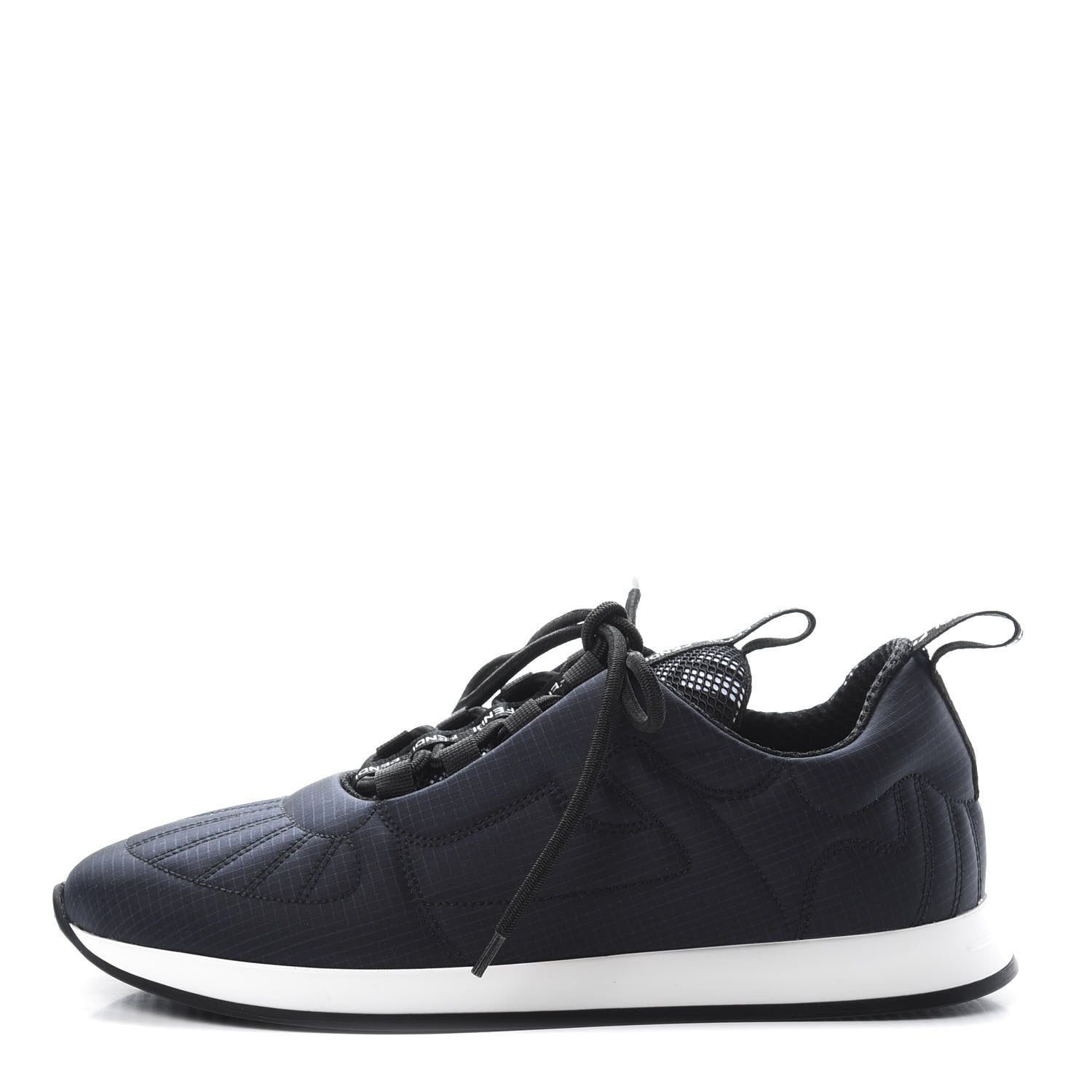 Fendi Nylon Womens Ffreedom Sneakers 36 Blue Scuro Black White 1 of 10