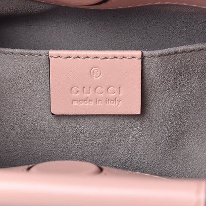 Gucci Nappa Bamboo Web Mini Nymphaea Top Handle Bag Perfect Pink Mystic White 7 of 10