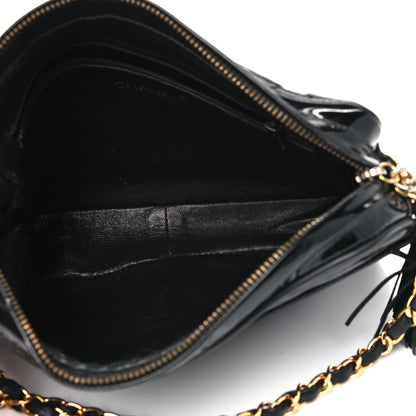 Chanel Patent Quilted Tassel Camera Case Black 4 of 10