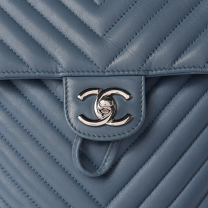 Chanel Calfskin Chevron Quilted Small Urban Spirit Backpack Light Blue 8 of 17