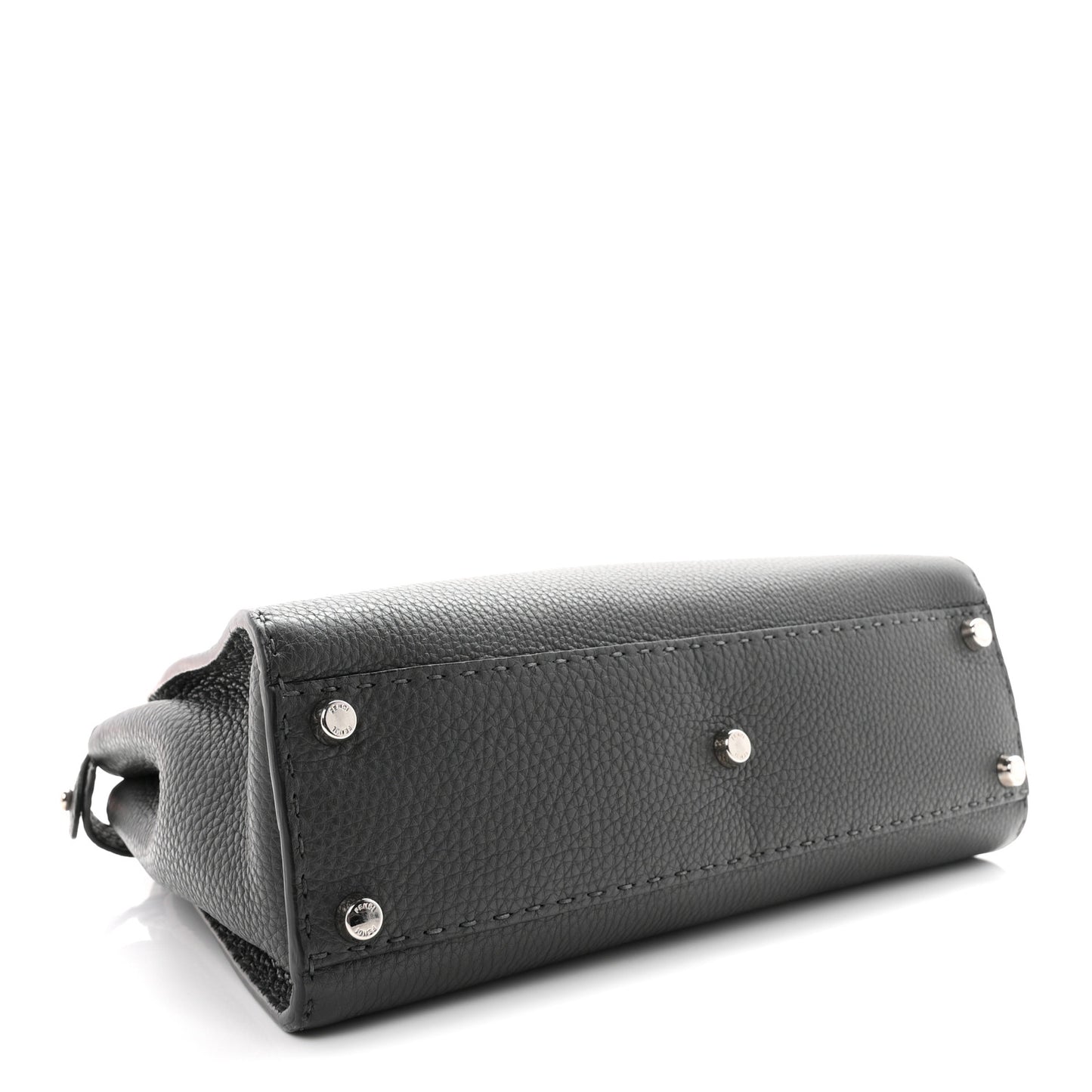 Cuoio Romano Selleria Bi-Color Medium Peekaboo Iconic Satchel Asfalto Latte