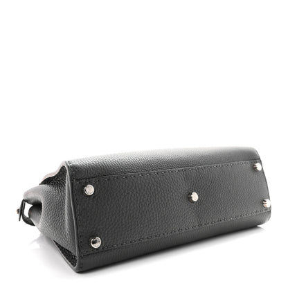 Fendi Cuoio Romano Selleria Bi-Color Medium Peekaboo Iconic Satchel Asfalto Latte 4 of 10