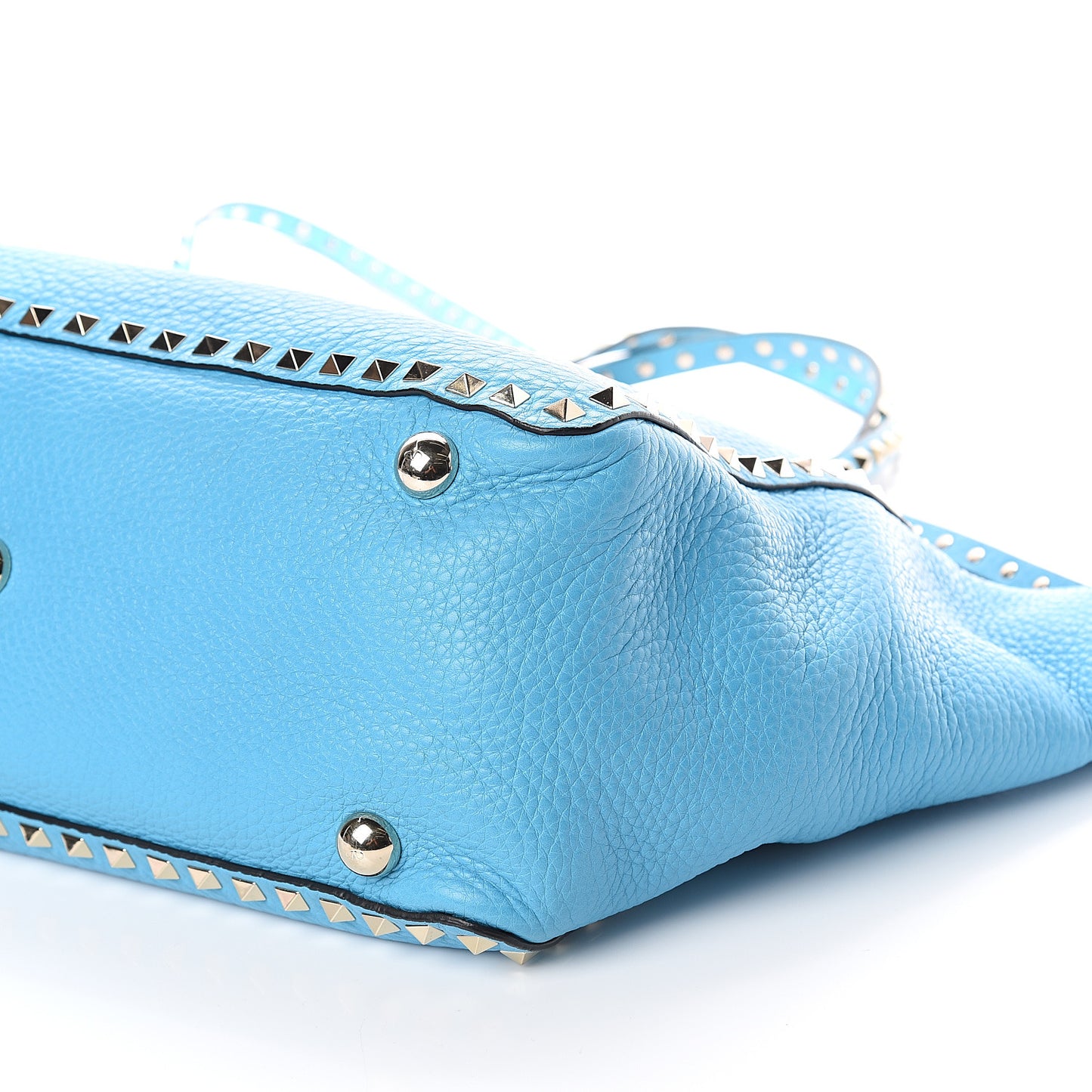 Pebbled Calfskin Medium Rockstud Tote Parrot