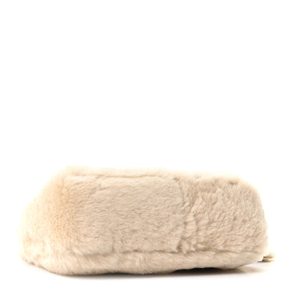 Prada Shearling Nappa Mini Re-Edition Shoulder Bag Ecru 7 of 21