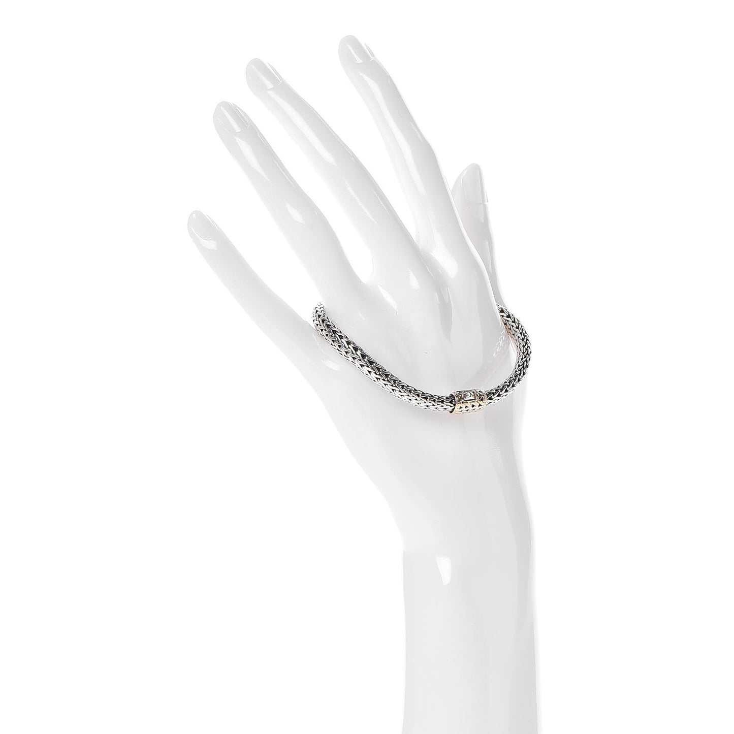 Sterling Silver 18K Yellow Gold 6.5mm Classic Chain Bracelet