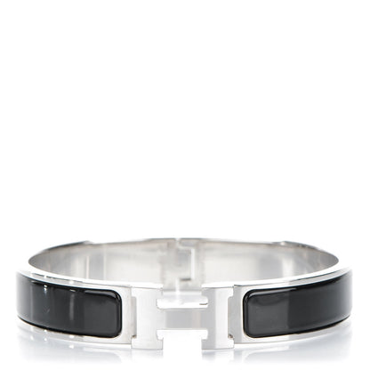 Hermes Enamel Narrow Clic Clac H Bracelet GM Black 1 of 6