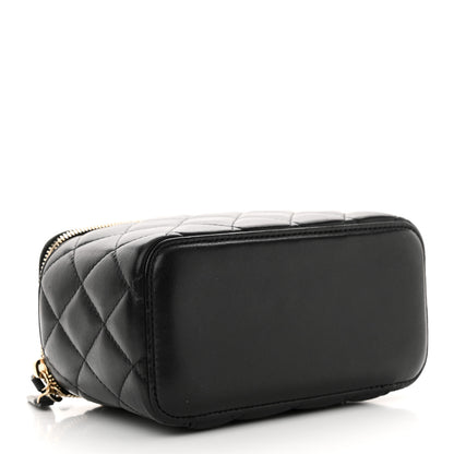 Chanel Caviar Quilted Small Vanity Case With Chain Black 4 of 13