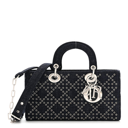 Christian Dior Denim Eyelet Lady D-Joy Blue 1 of 9