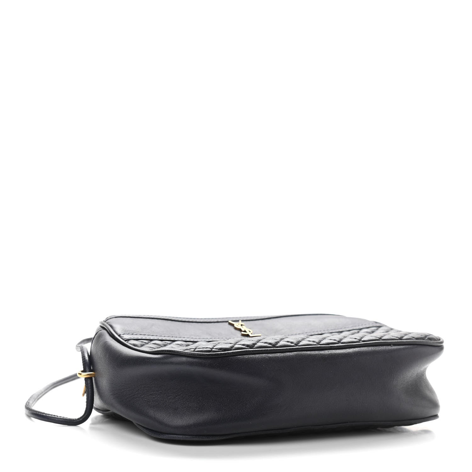 Saint Laurent Lambskin Quilted Victoire Camera Bag Deep Marine 4 of 10