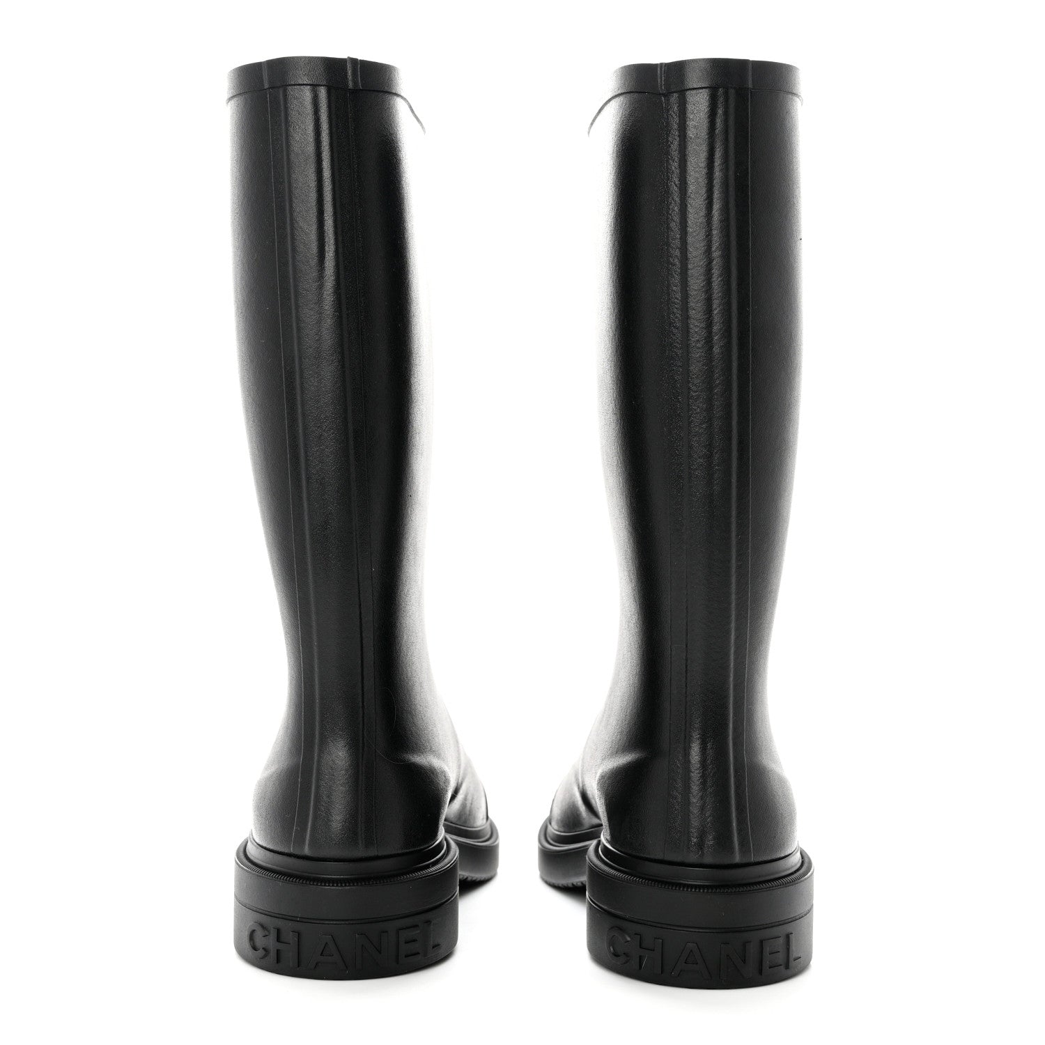 Chanel Caoutchouk CC High Boots 41 Black 5 of 8