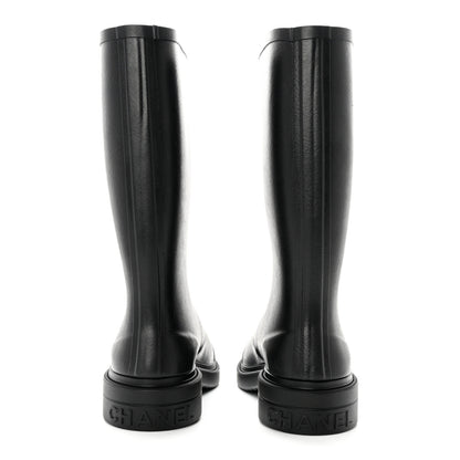 Chanel Caoutchouk CC High Boots 41 Black 5 of 8