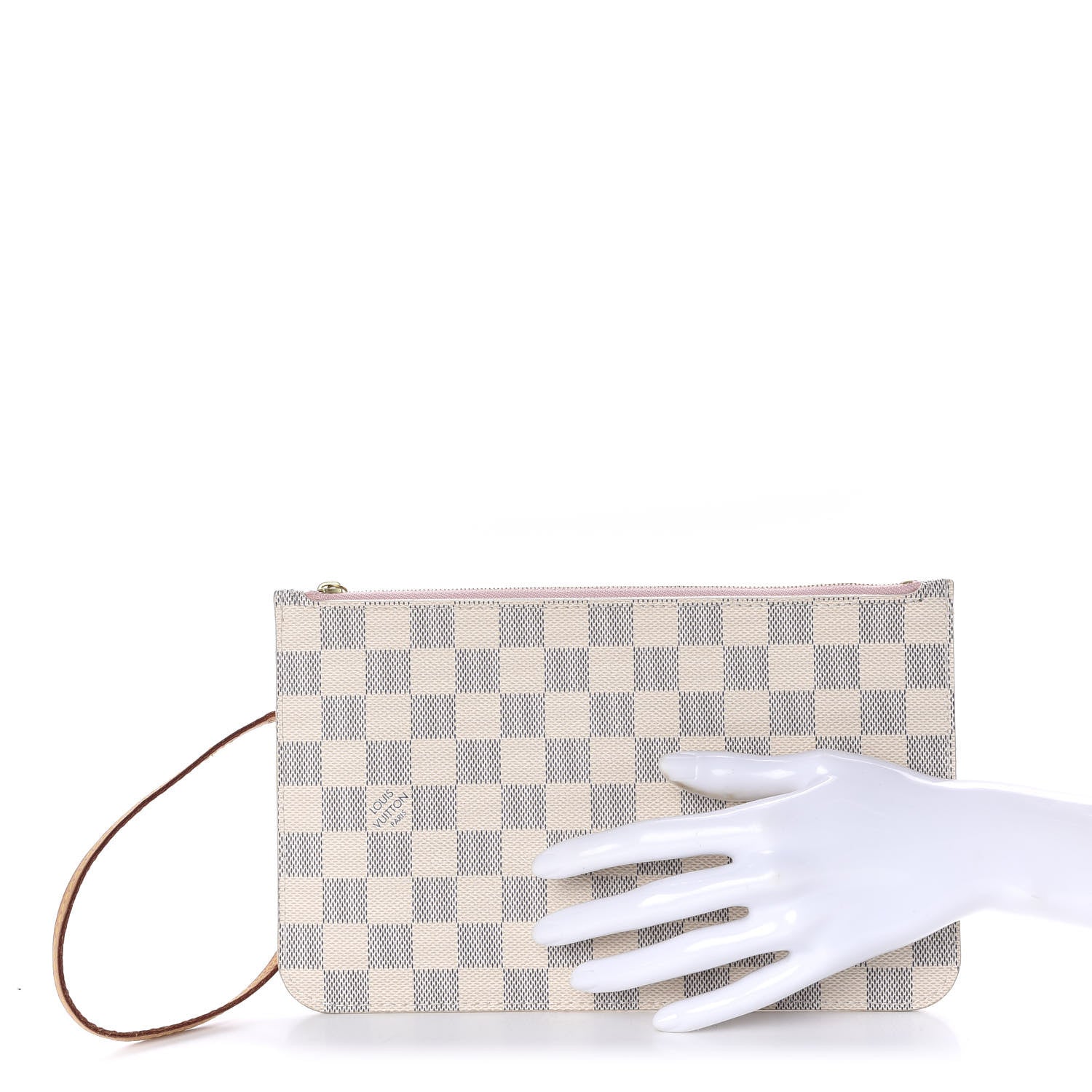 Louis Vuitton Damier Azur Neverfull MM GM Pochette Rose Ballerine 2 of 10