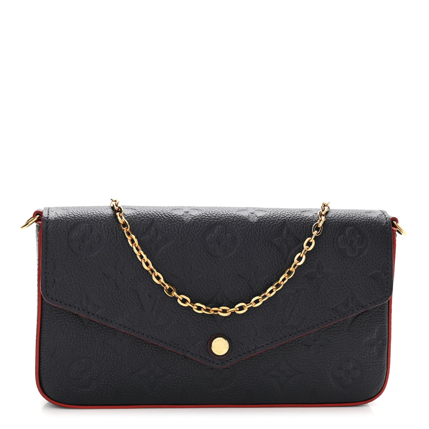 Empreinte Pochette Felicie Chain Wallet Marine Rouge