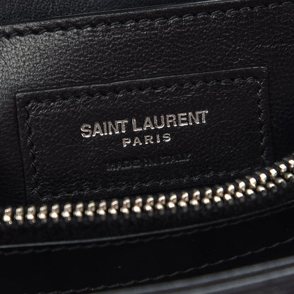 Saint Laurent Calfskin Y Quilted Monogram Small Loulou Chain Satchel Black 6 of 9