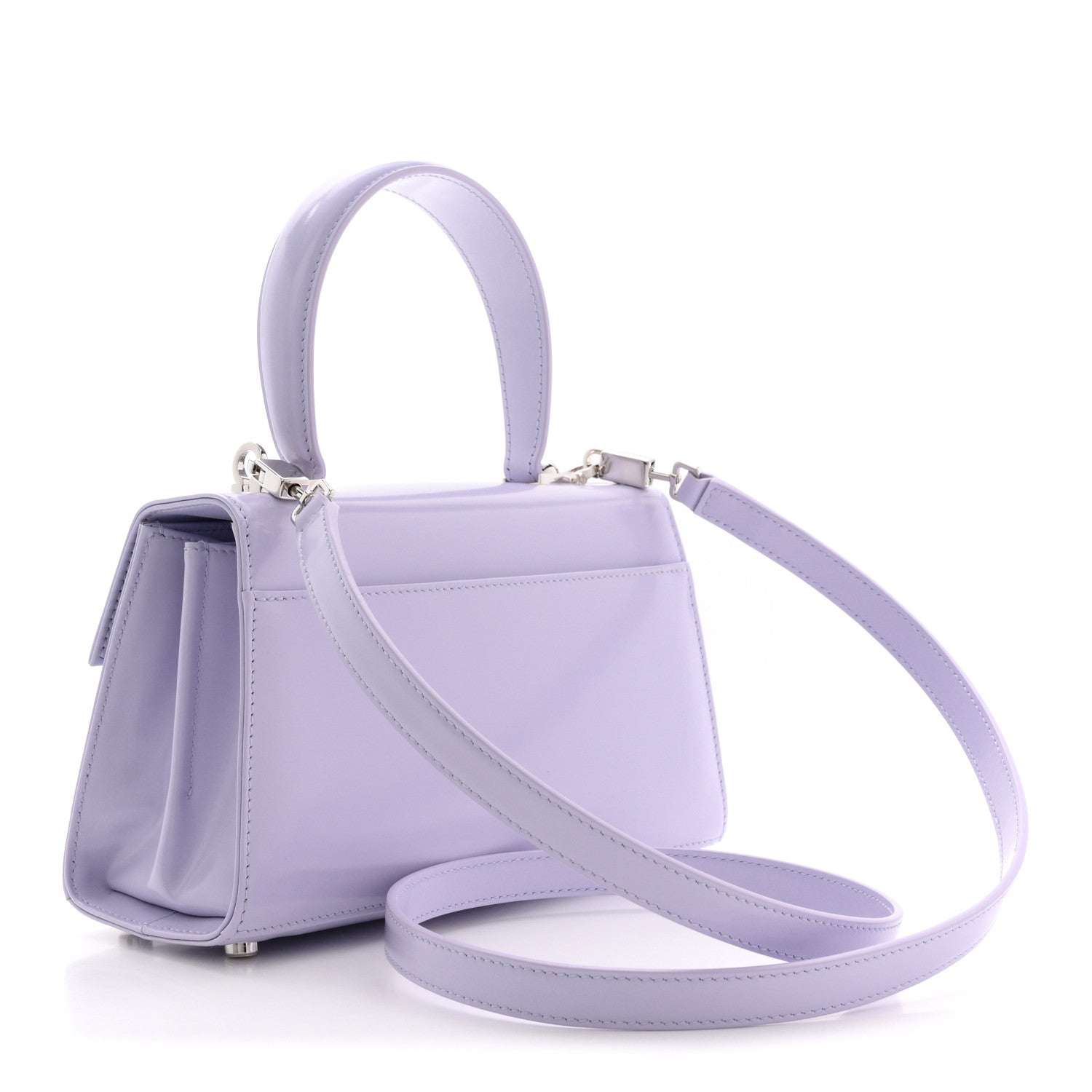 Salvatore Ferragamo Brushed Off Calfskin Mini Iconic Top Handle