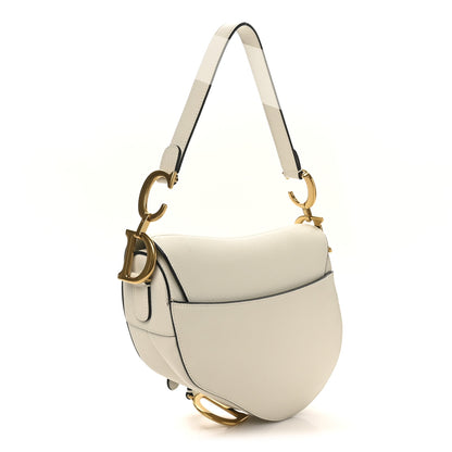 Christian Dior Grained Calfskin Saddle Bag White 3 of 10