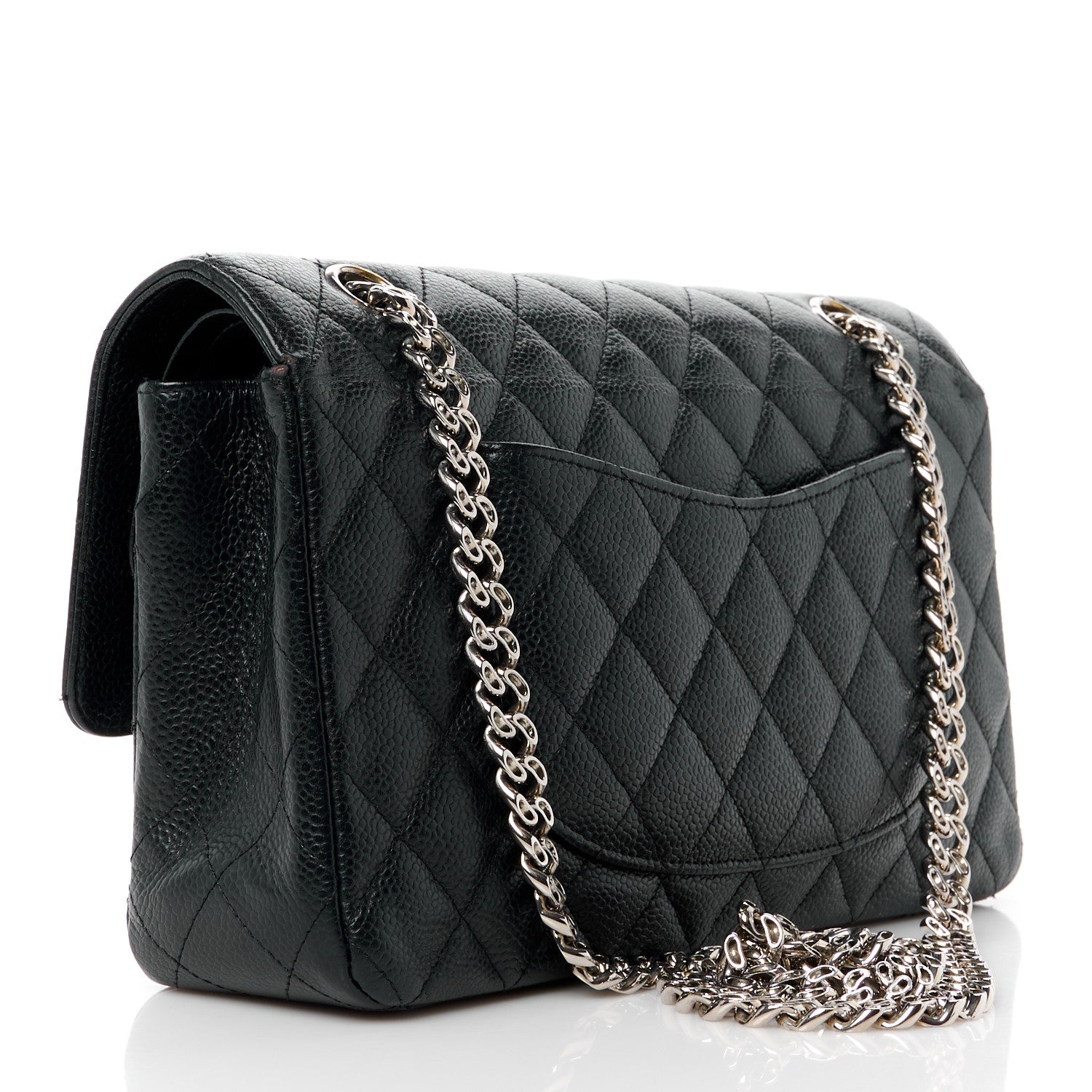 Chanel Caviar Quilted Medium Double Flap Bijoux Chain Black 3 of 14