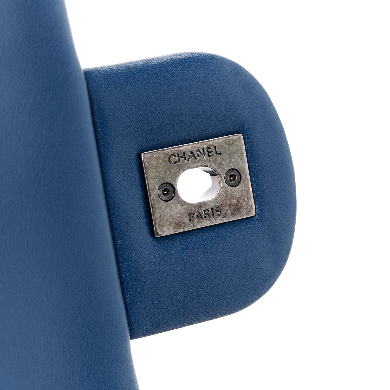Chanel Calfskin Denim Paris Dubai Fringe Chains Small Flap Blue 7 of 12