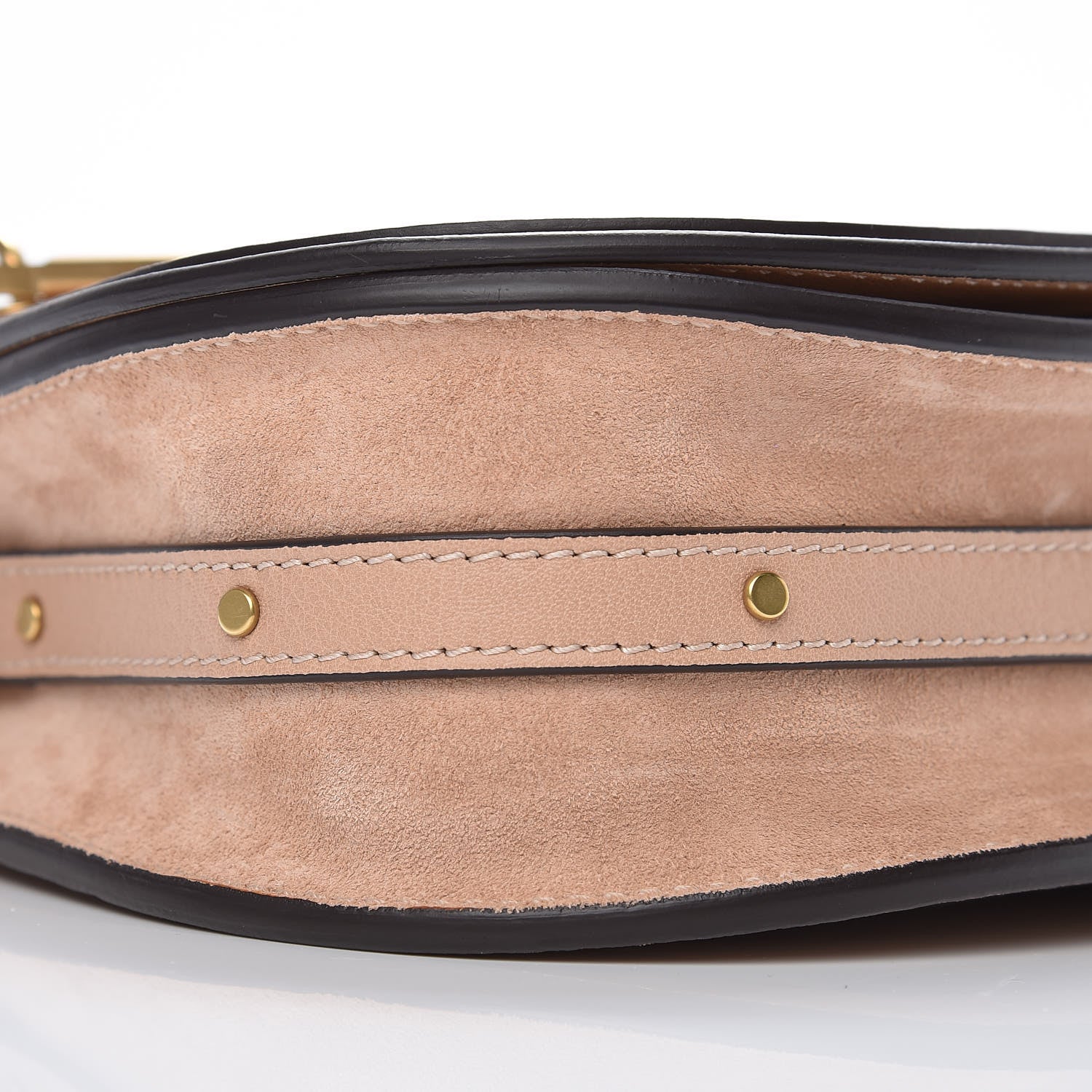 Chloe Calfskin Suede Small Nile Bracelet Bag Biscotti Beige 8 of 9
