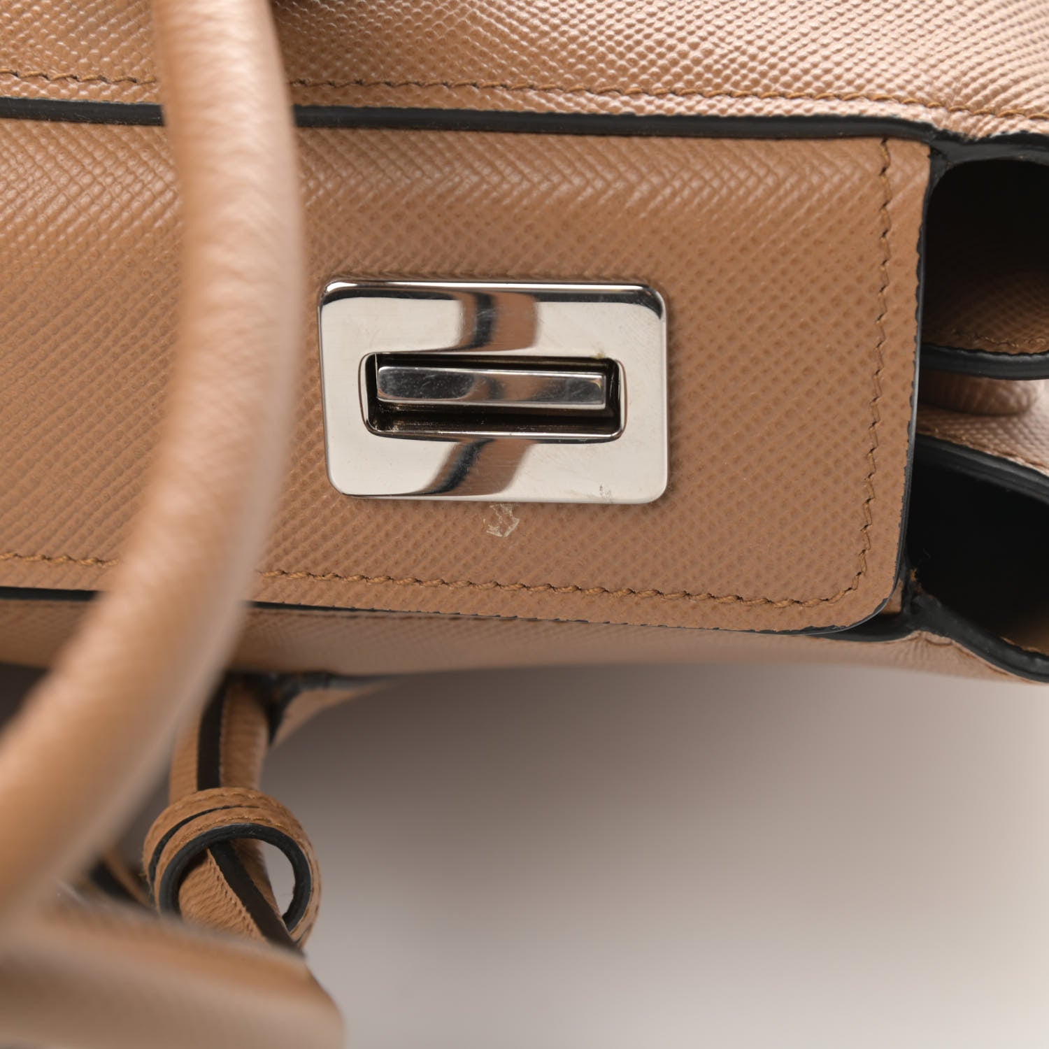 Prada Saffiano Cuir Twin Tote Caramel 18 of 18