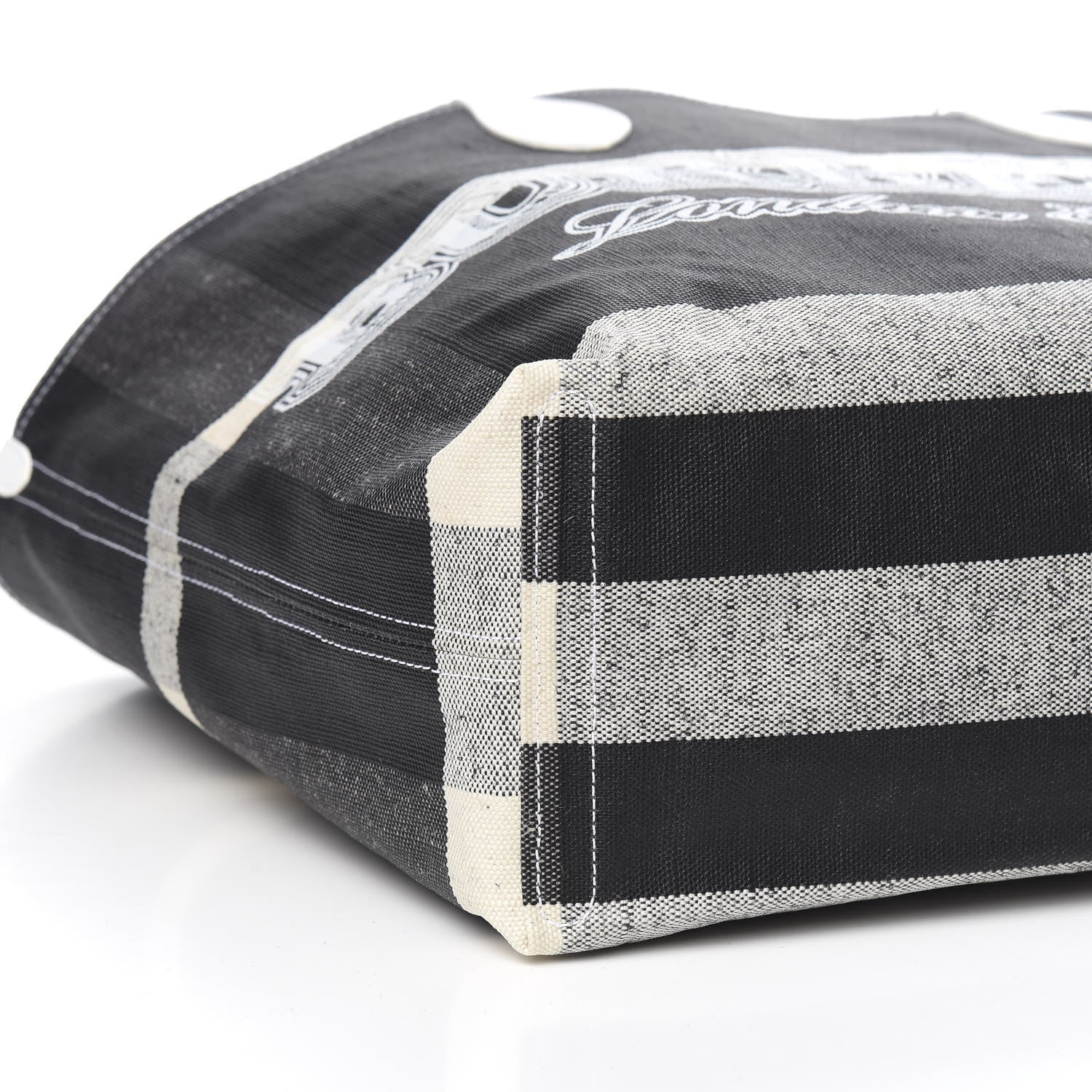 Burberry Coated Canvas Mega Check Medium Doodle Tote Black White 10 of 14