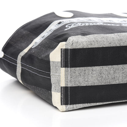 Burberry Coated Canvas Mega Check Medium Doodle Tote Black White 10 of 14