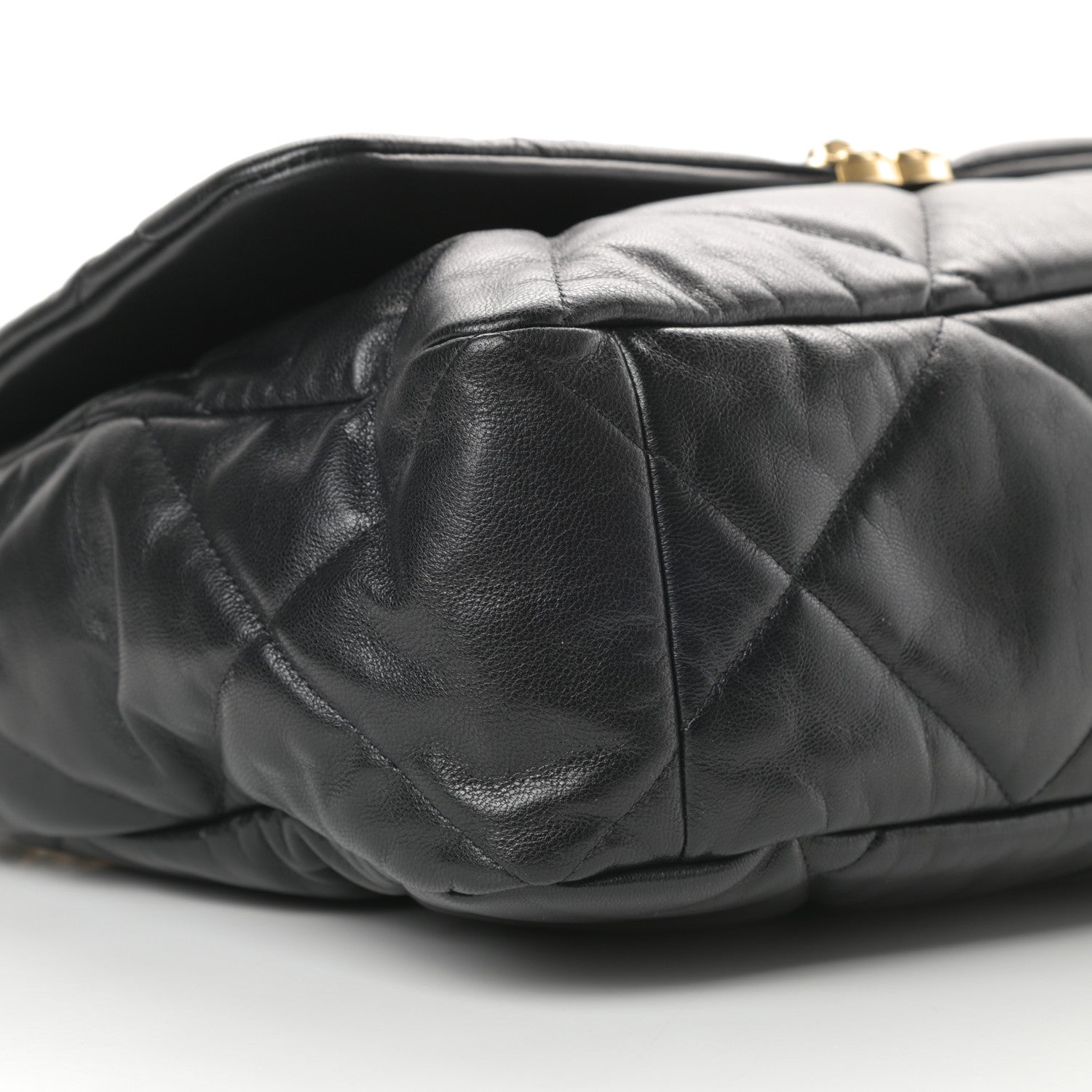Chanel Goatskin Quilted Maxi Chanel 19 Flap Black 9 of 12