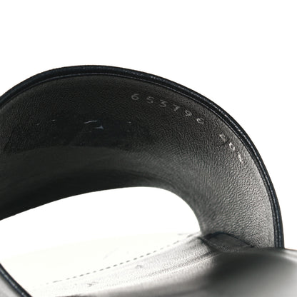 Balenciaga Shiny Smooth Sheepskin Box Flat Sandals 40.5 Black 5 of 9