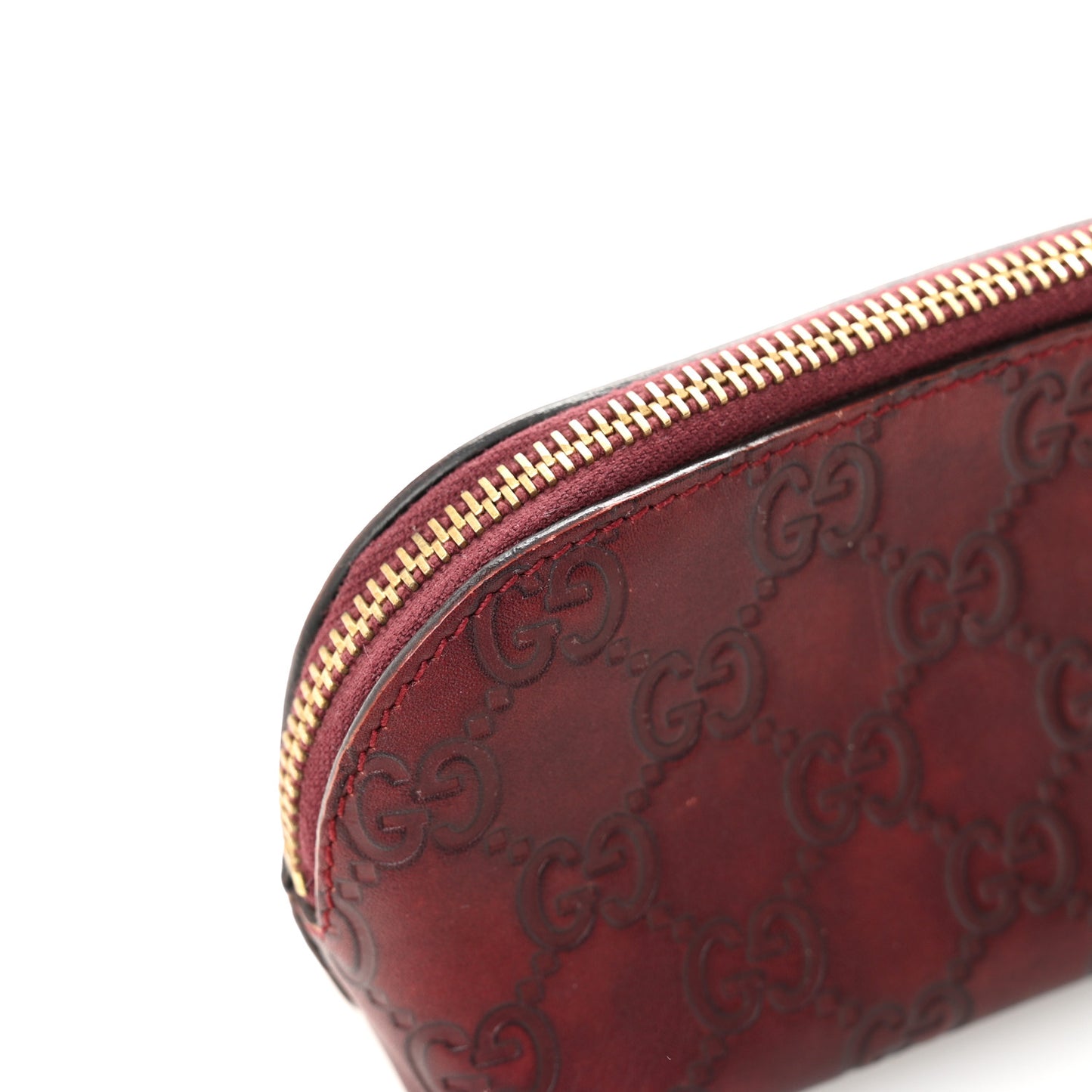 Guccissima Small Cosmetic Pouch Burgundy