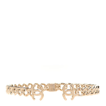 Chanel Metal CC Chain Link Choker Necklace L Gold 1 of 5