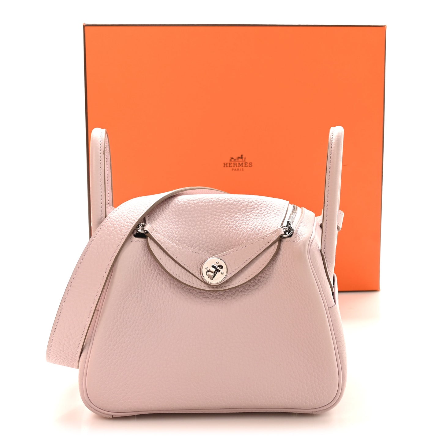Taurillon Clemence Verso Mini Lindy 20 Mauve Pale Mushroom