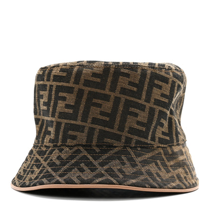Fendi Technical Fabric FF Reversible Bucket Hat M Tobacco Beige 4 of 9