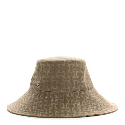 Hermes Cotton Jacquard Mosaic Farrah Hat 59 Vert Gobi 3 of 8