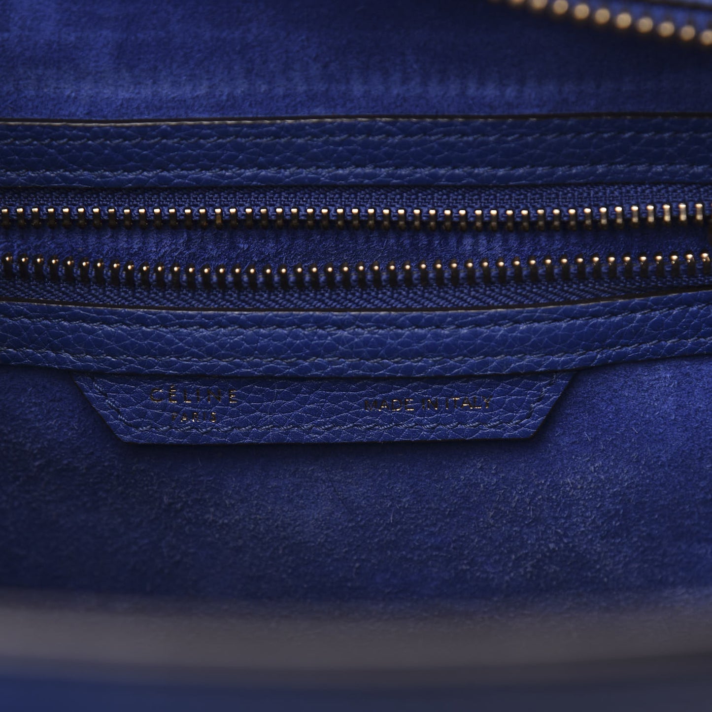 Drummed Calfskin Micro Luggage Indigo