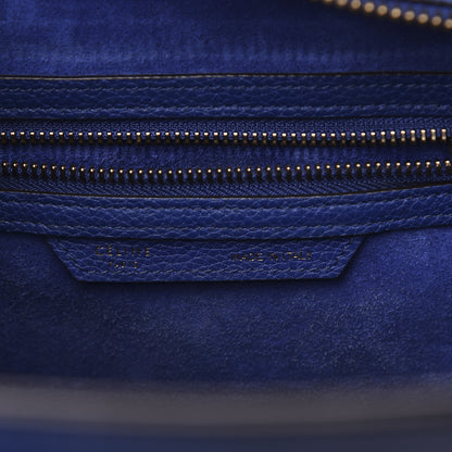 Celine Drummed Calfskin Micro Luggage Indigo 7 of 16