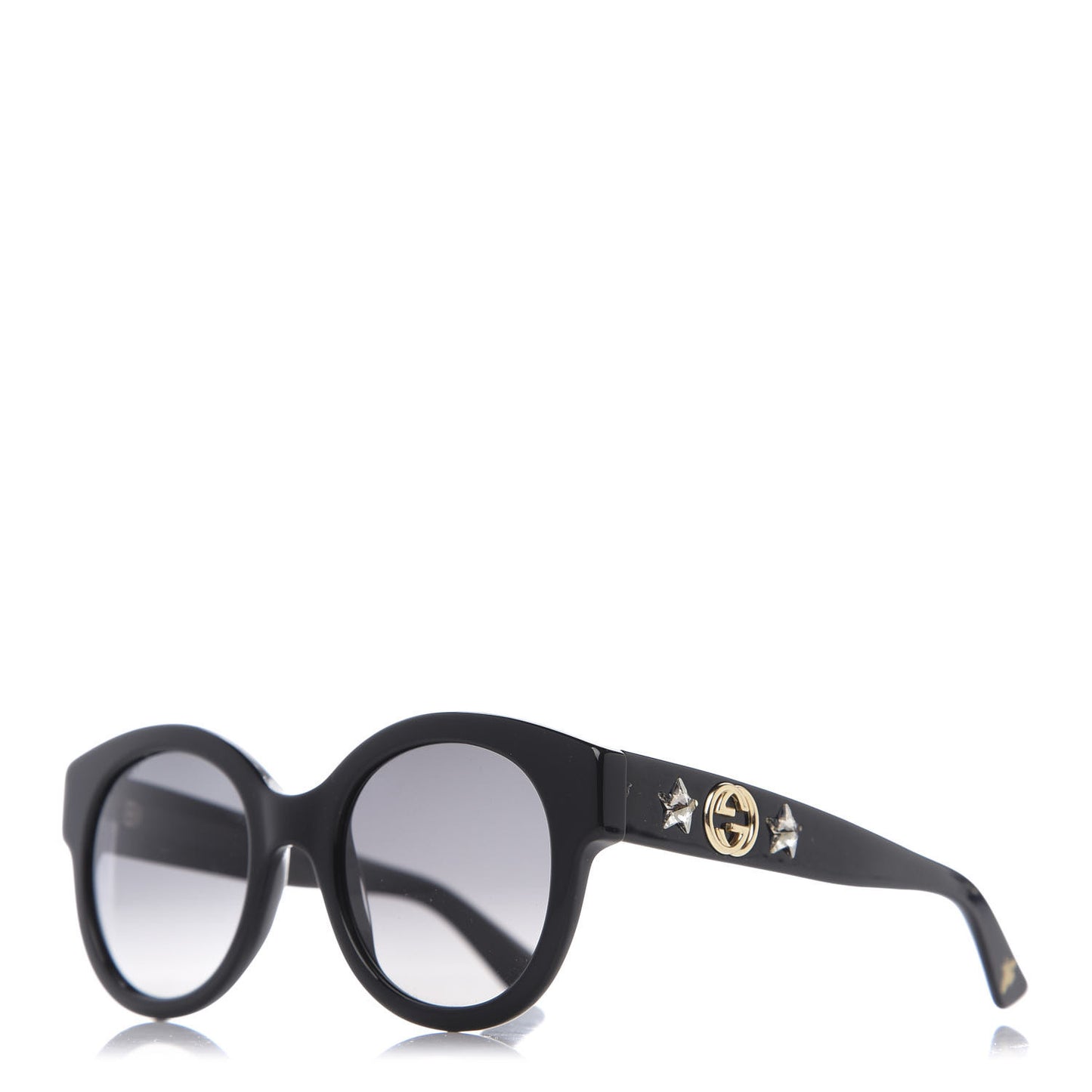 Round Frame GG Star Sunglasses GG0207S Black