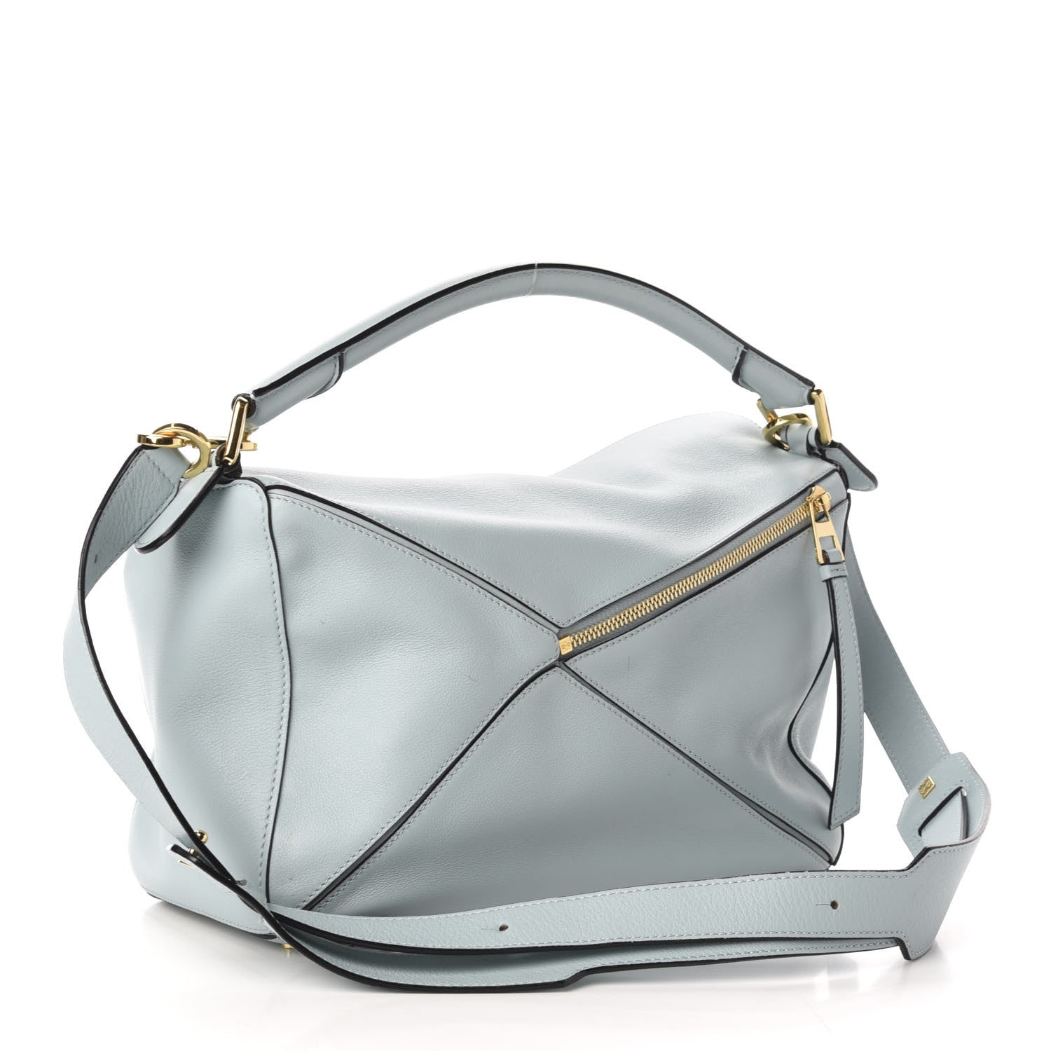 Loewe Calfskin Medium Puzzle Bag Aqua 3 of 10