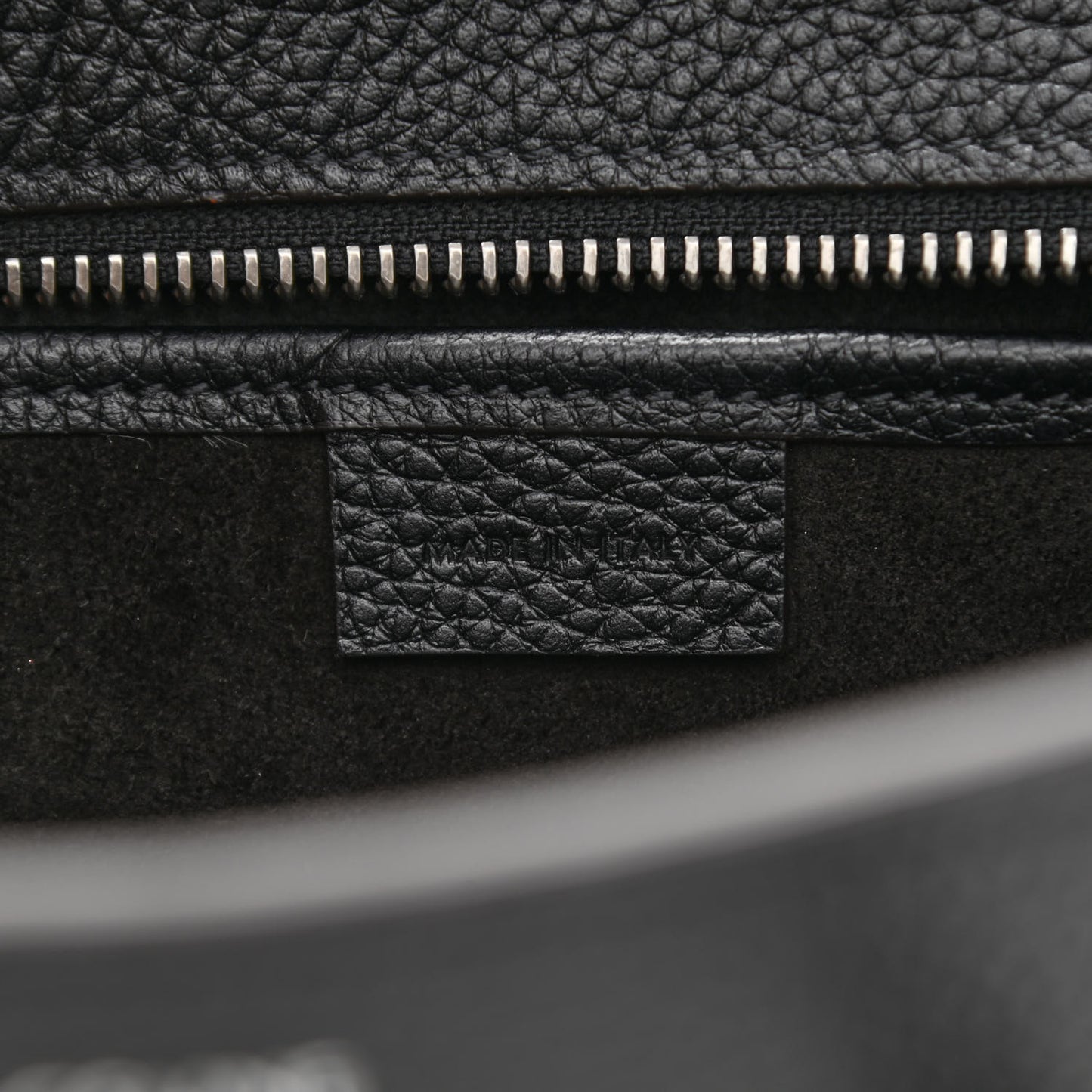 Drummed Calfskin Nano Luggage Black