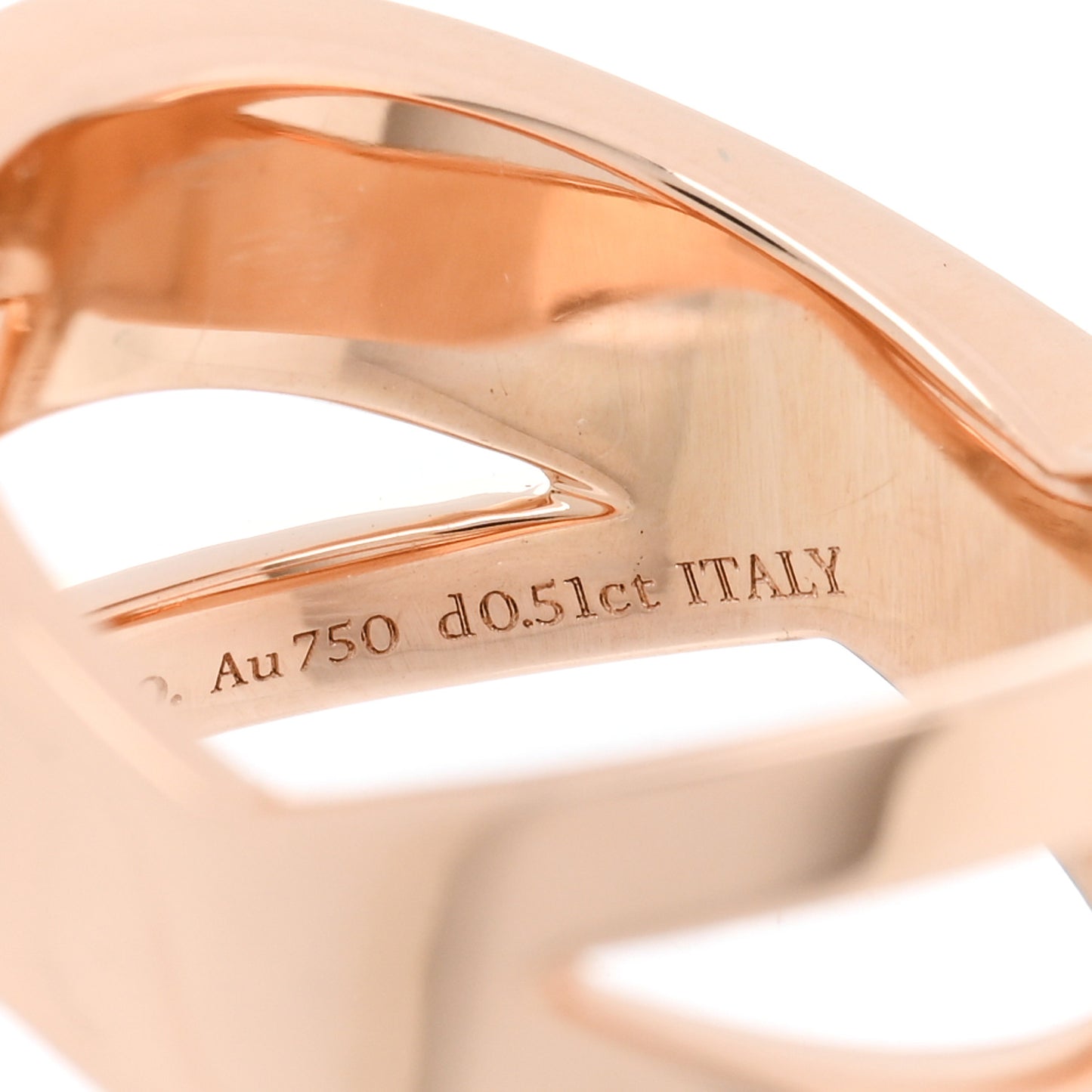18K Rose Gold Diamond Atlas X Wide Ring 54 7 50 5.25