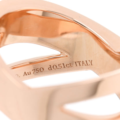 Tiffany 18K Rose Gold Diamond Atlas X Wide Ring 54 7 50 5.25 4 of 5