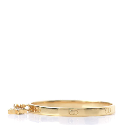 Christian Dior Metal Crystal Lucky Locket Star Bracelet Gold 3 of 8
