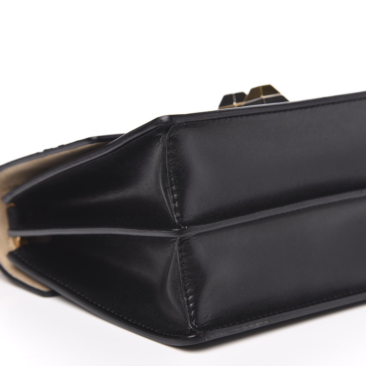 Vitello Liberty FF 1974 Embossed Small Kan I Shoulder Bag Black