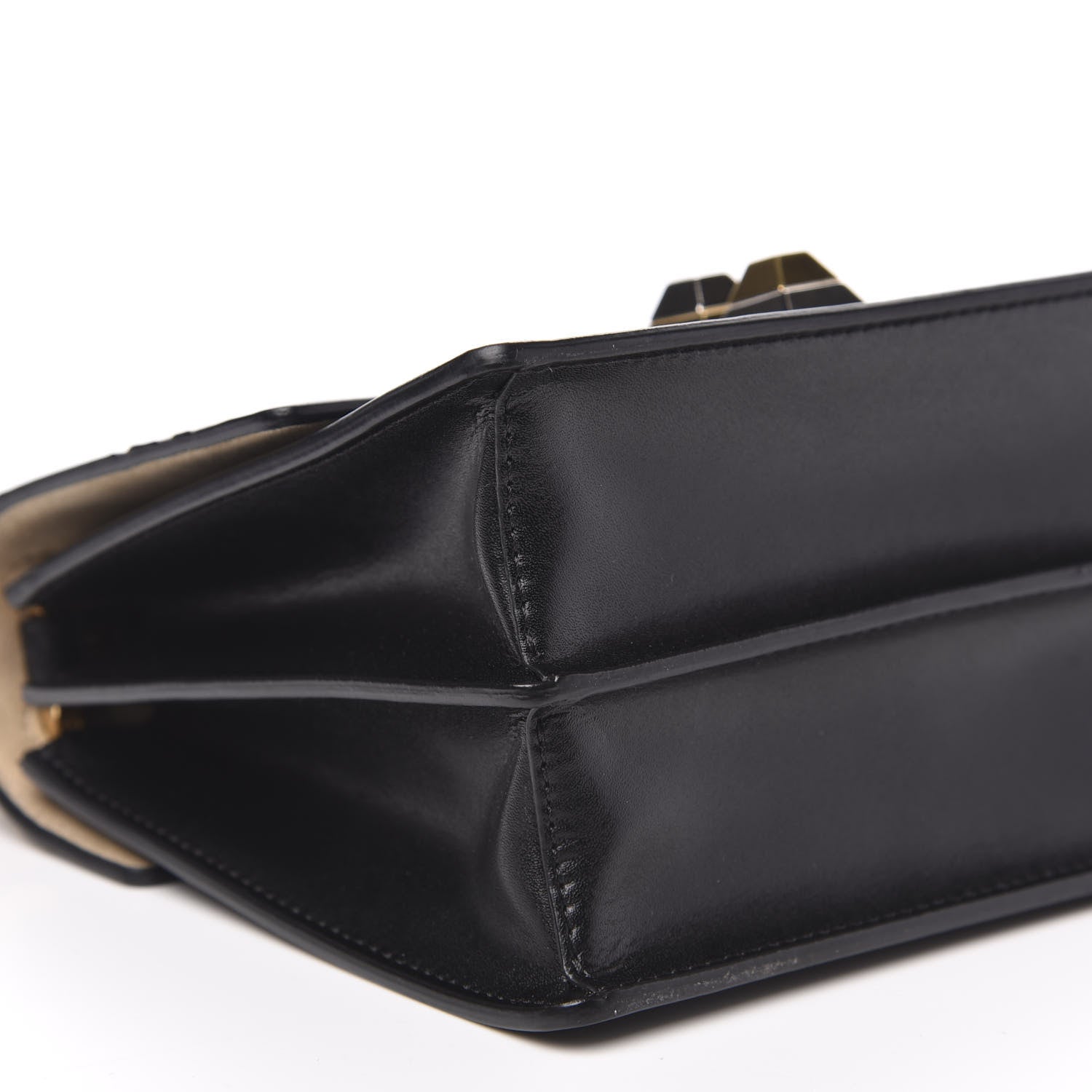 Fendi Vitello Liberty FF 1974 Embossed Small Kan I Shoulder Bag Black 8 of 11