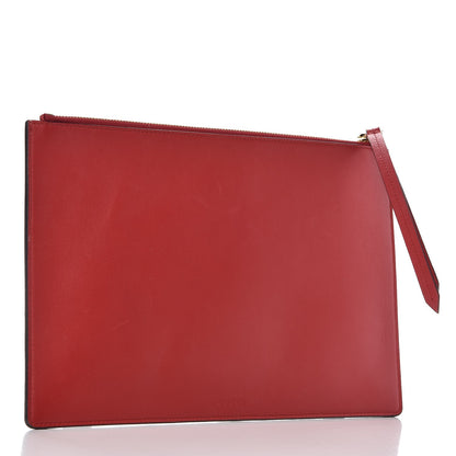 Gucci GG Supreme Monogram Bosco Patch Zip Pouch Beige Malva Hibiscus Red 3 of 10
