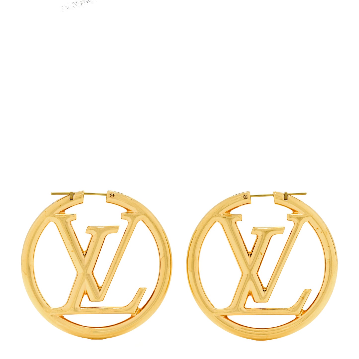Metal Louise Hoop Earrings Gold