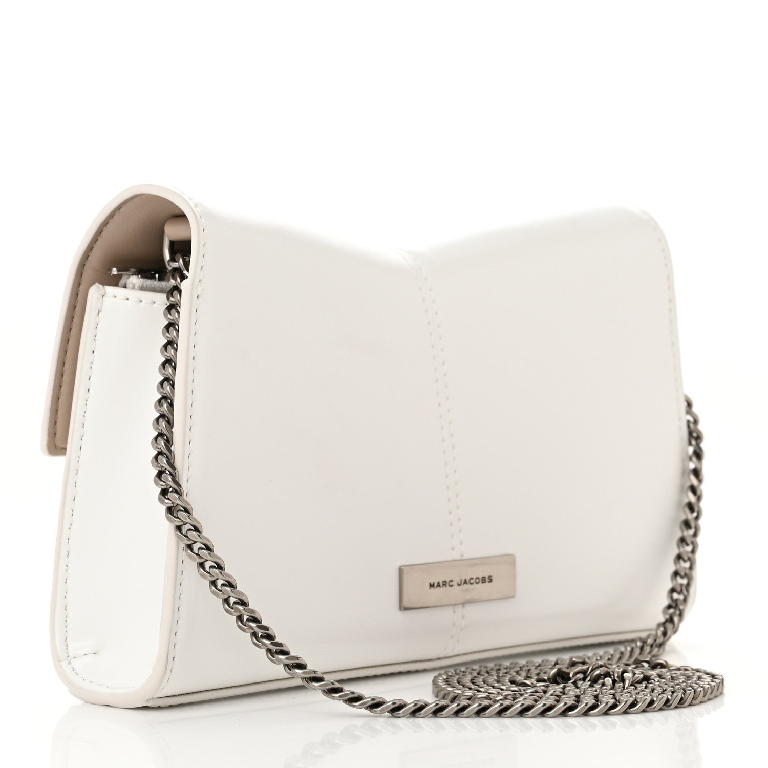 Marc Jacobs Calfskin Saint Marc Chain Wallet White 3 of 13
