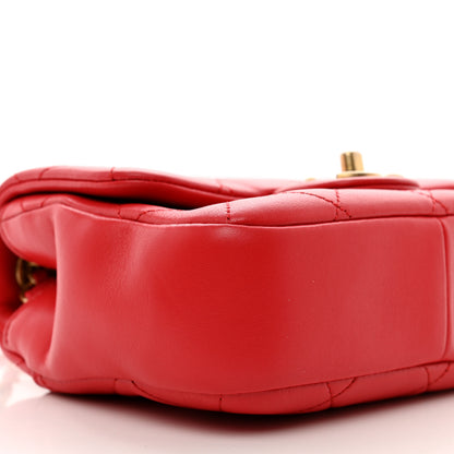 Chanel Lambskin Quilted Small In The Loop Handle Flap Bag Red 9 of 11