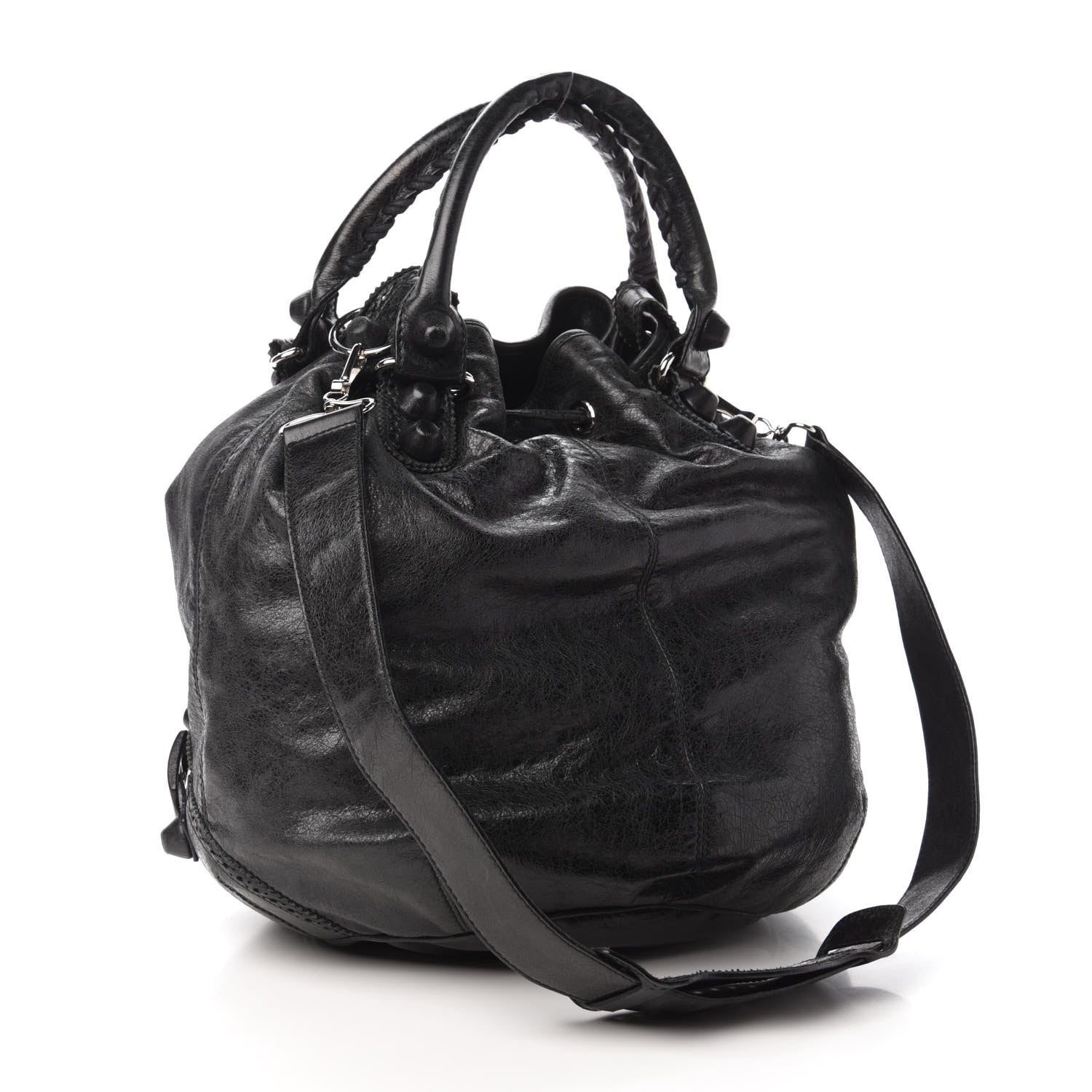 Balenciaga Agneau Giant Brogues Hardware Pompon Black 3 of 11